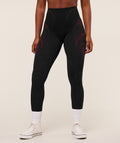 Storm Seamless Leggings - Black/Rich Maroon — imagem 1