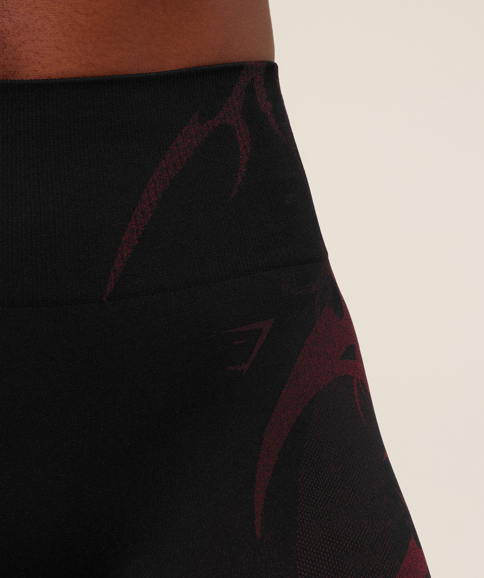 Storm Seamless Leggings - Black/Rich Maroon — imagem 6