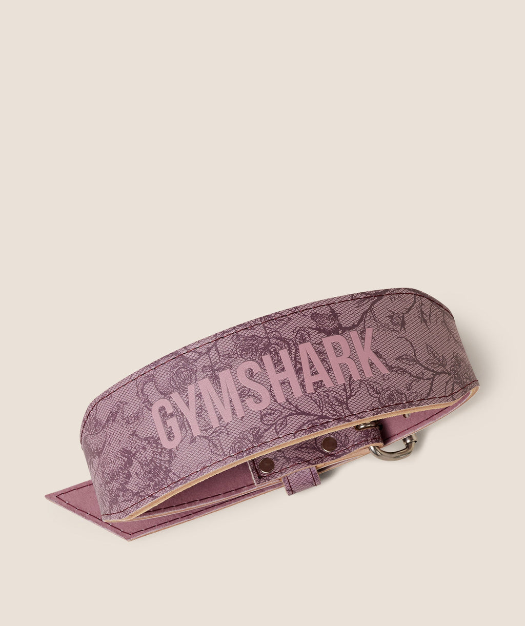 Lace Graphic Tapered Lifting Belt - Impact Burgundy/Calm Pink — imagem 1