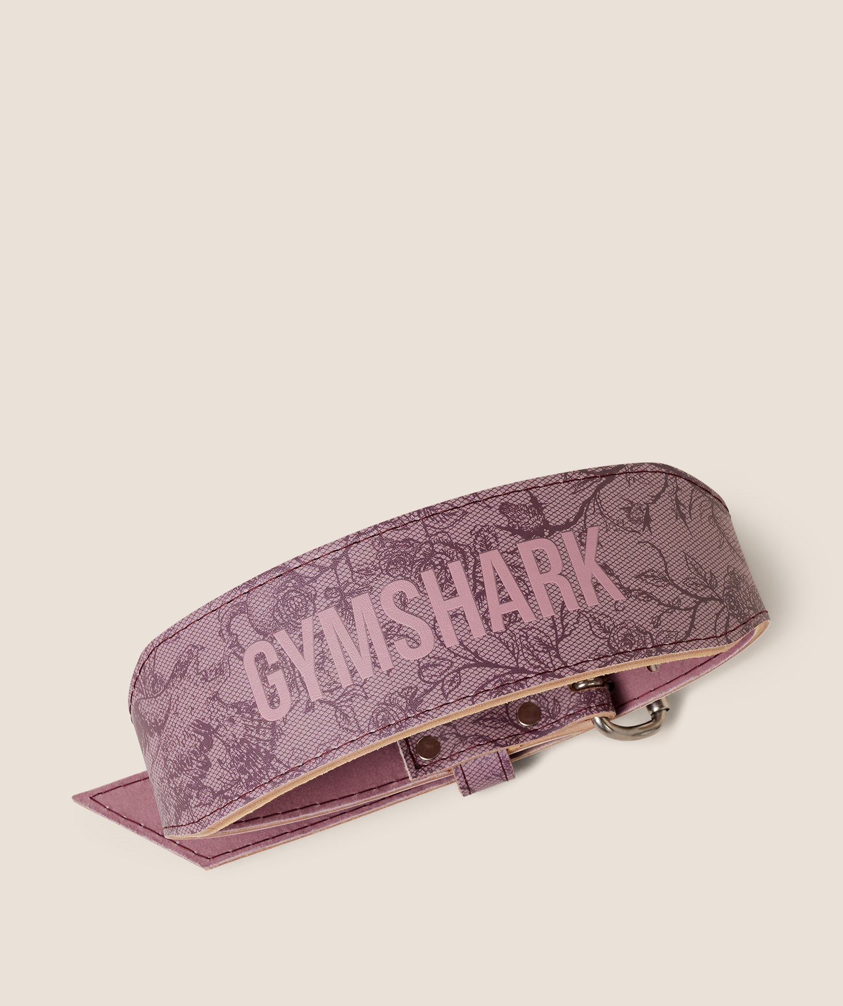 Lace Graphic Tapered Lifting Belt - Impact Burgundy/Calm Pink — imagem 1