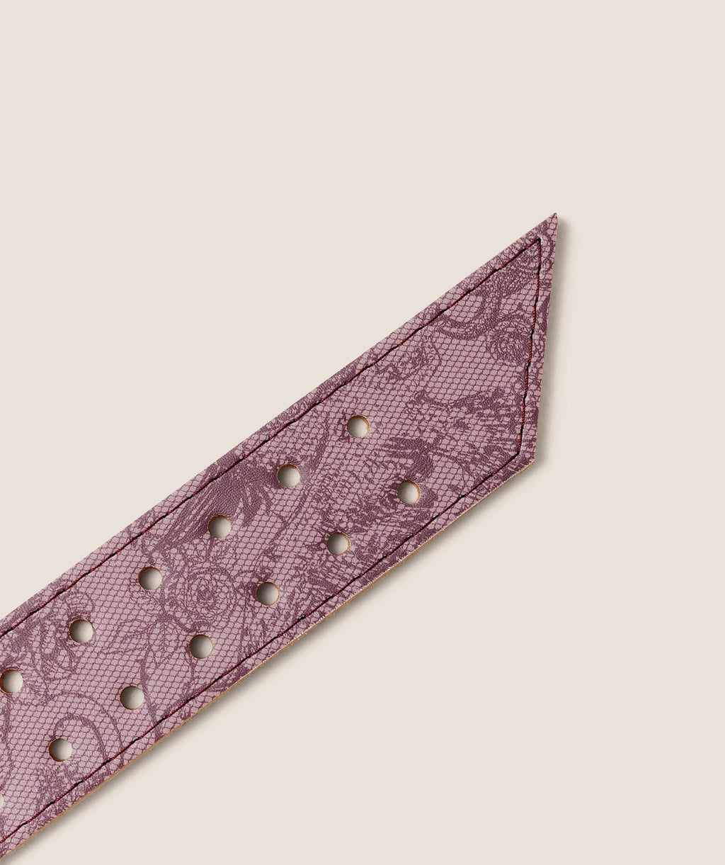 Lace Graphic Tapered Lifting Belt - Impact Burgundy/Calm Pink — imagem 4
