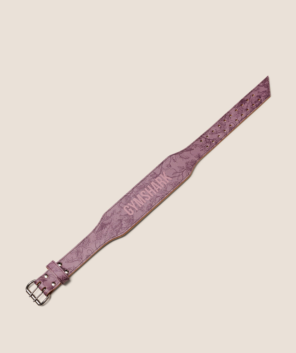 Lace Graphic Tapered Lifting Belt - Impact Burgundy/Calm Pink — imagem 2