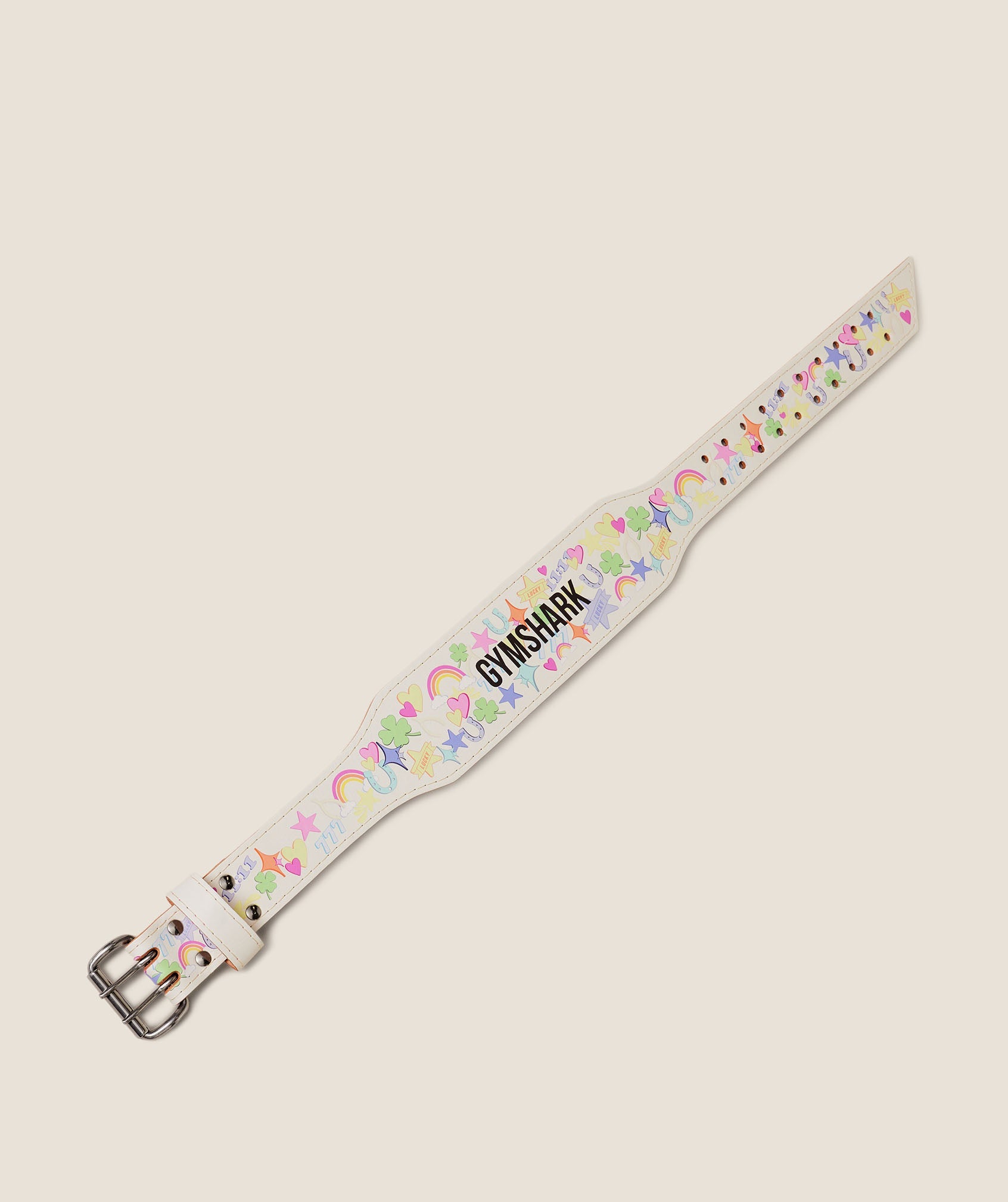Lucky Graphic Lifting Belt - Tinted White — imagem 1