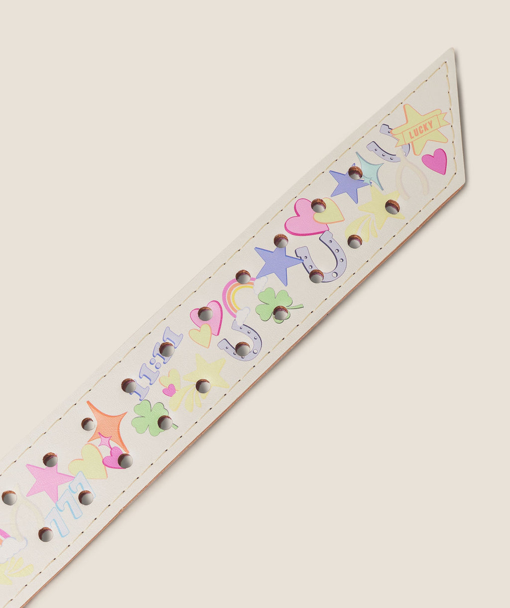 Lucky Graphic Lifting Belt - Tinted White — imagem 3