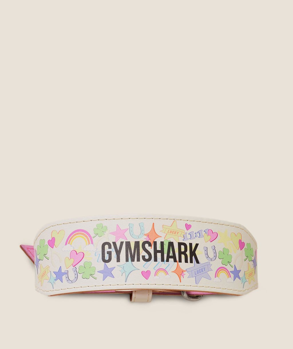 Lucky Graphic Lifting Belt - Tinted White — imagem 2