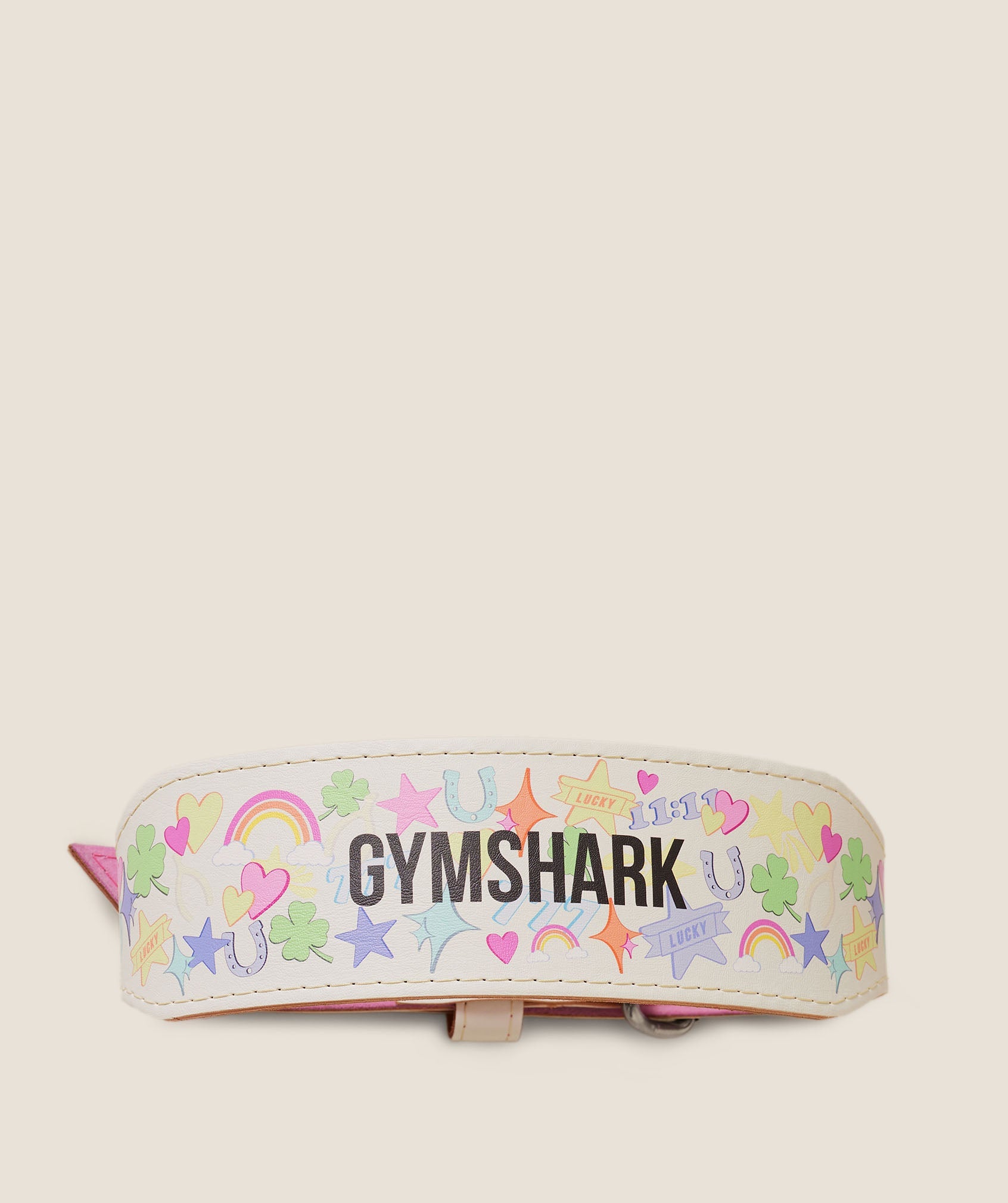 Lucky Graphic Lifting Belt - Tinted White — imagem 2