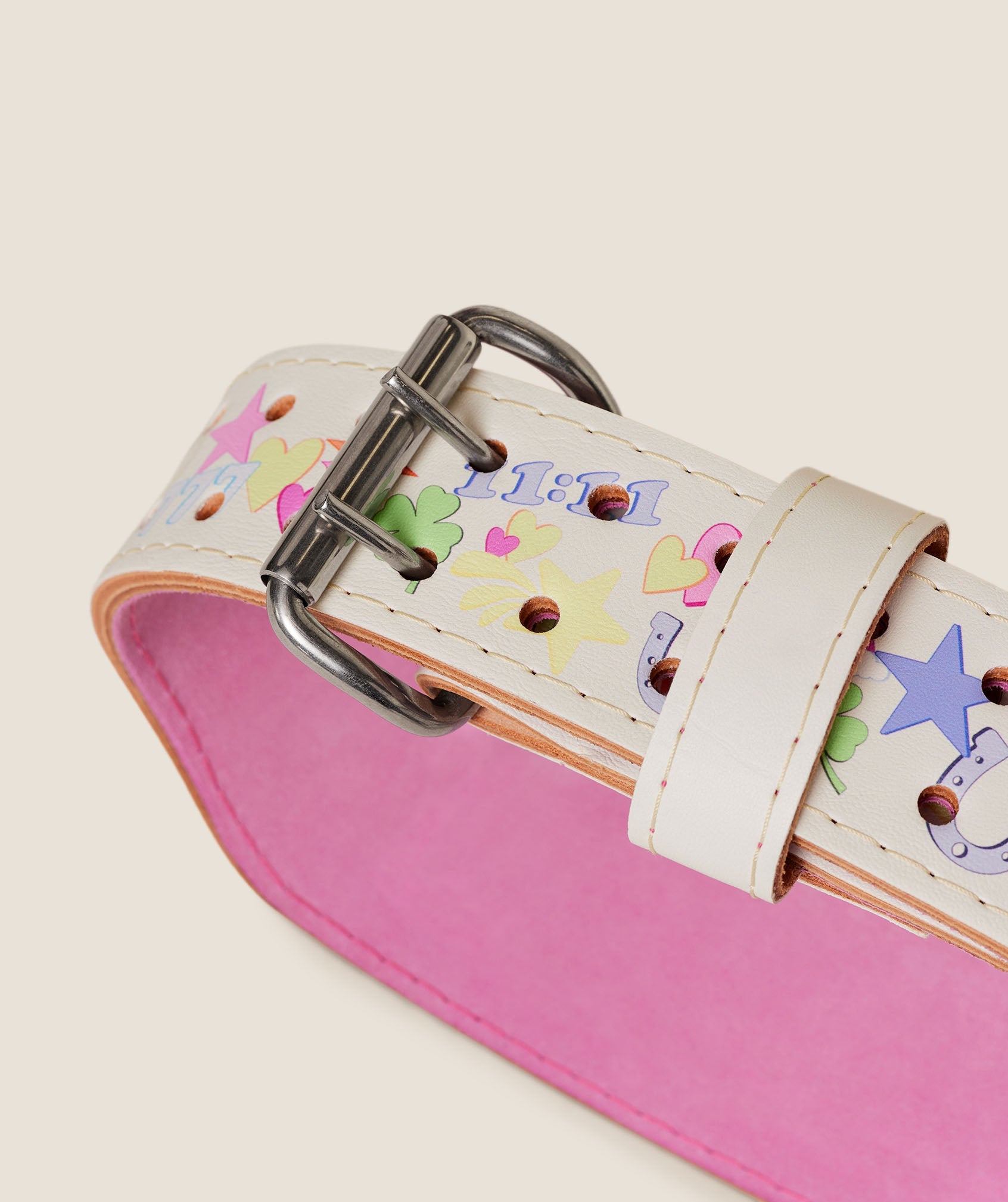Lucky Graphic Lifting Belt - Tinted White — imagem 4