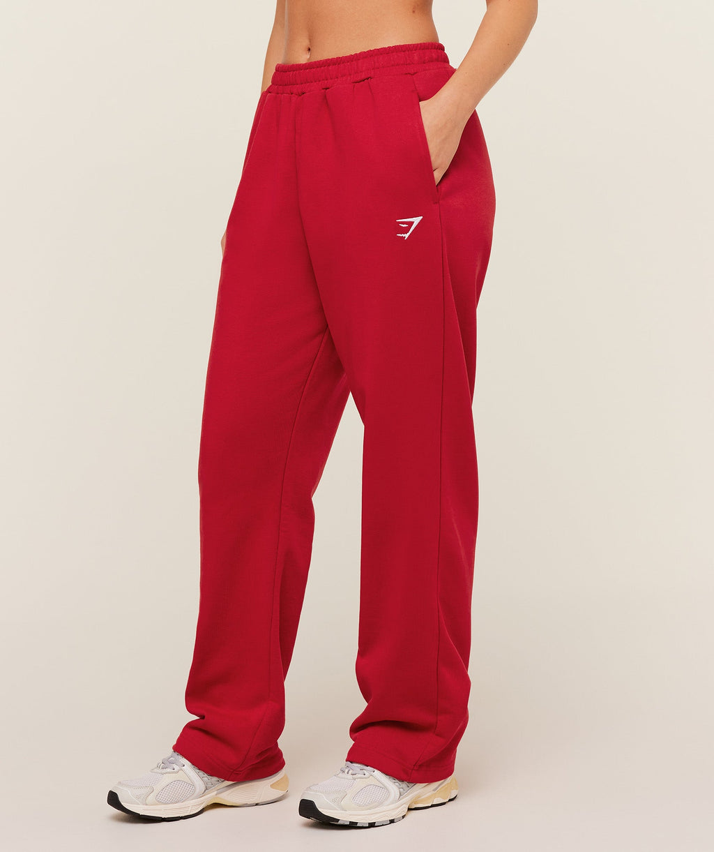 Training Fleece Straight Leg Regular Joggers - Carmine Red — imagem 4