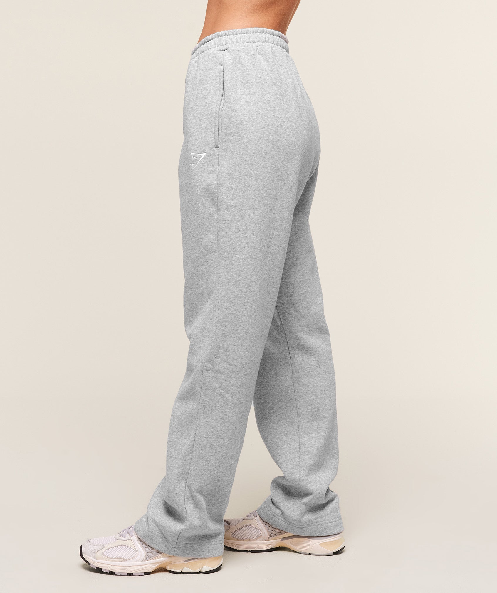 Training Fleece Straight Leg Regular Joggers - Light Grey Core Marl — imagem 4