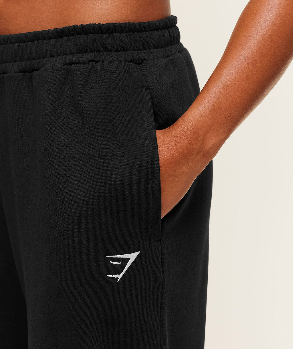 Training Fleece Straight Leg Short Pants - Black — imagem 4
