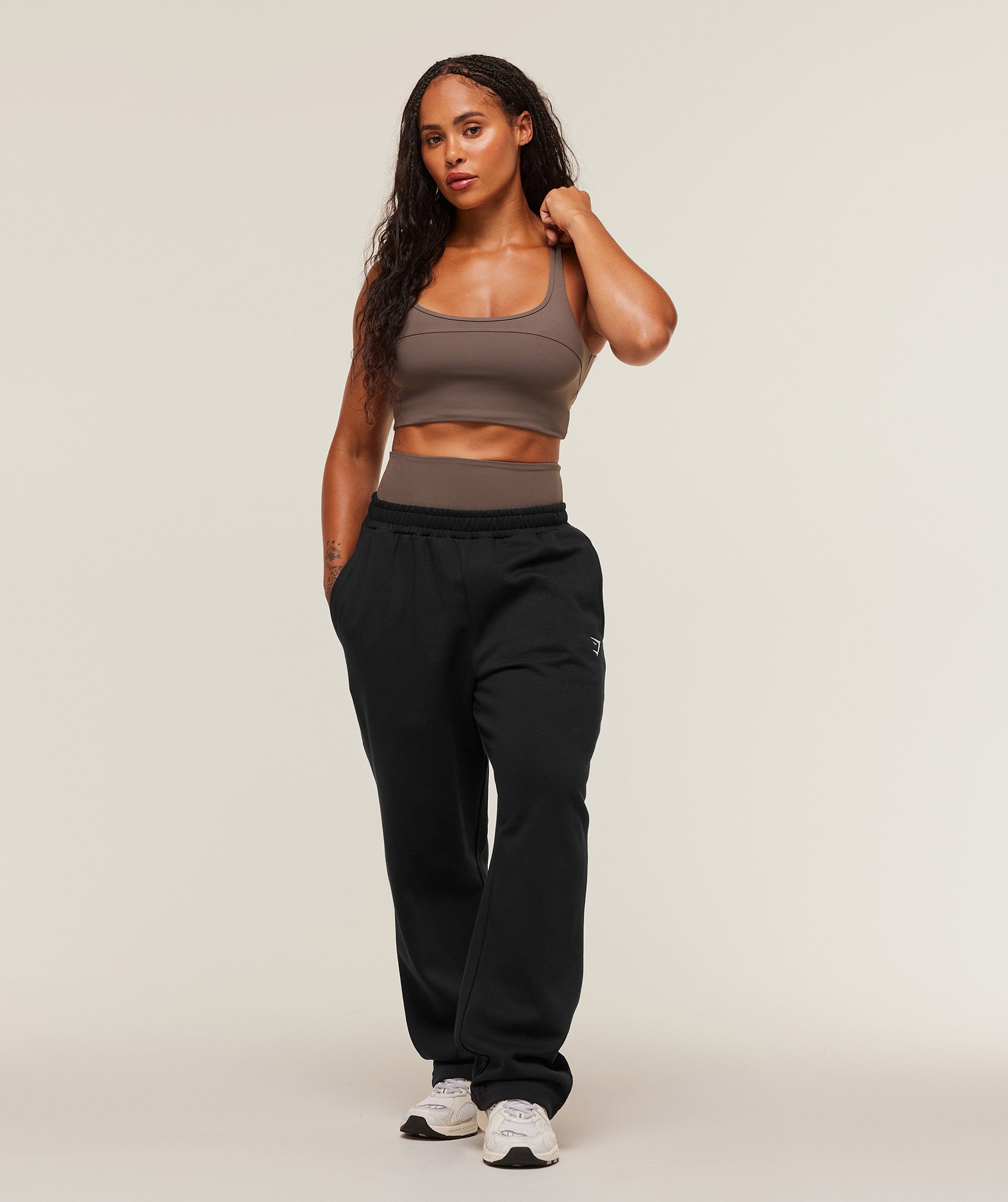Training Fleece Straight Leg Short Pants - Black — imagem 5