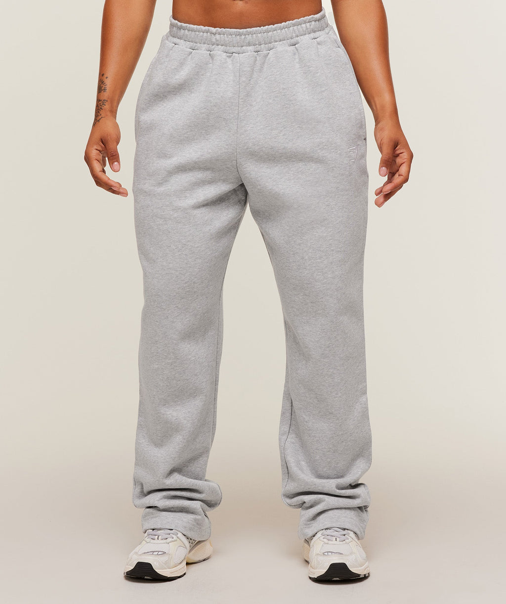 Training Fleece Straight Leg Short Pants - Light Grey Core Marl — imagem 1