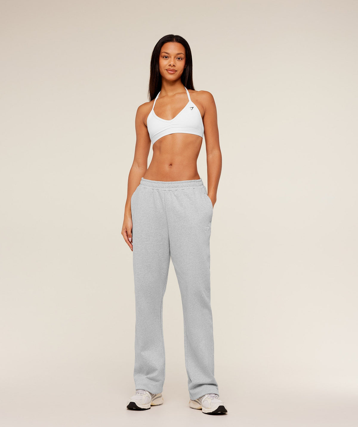 Training Fleece Straight Leg Tall Pants - Light Grey Core Marl — imagem 4