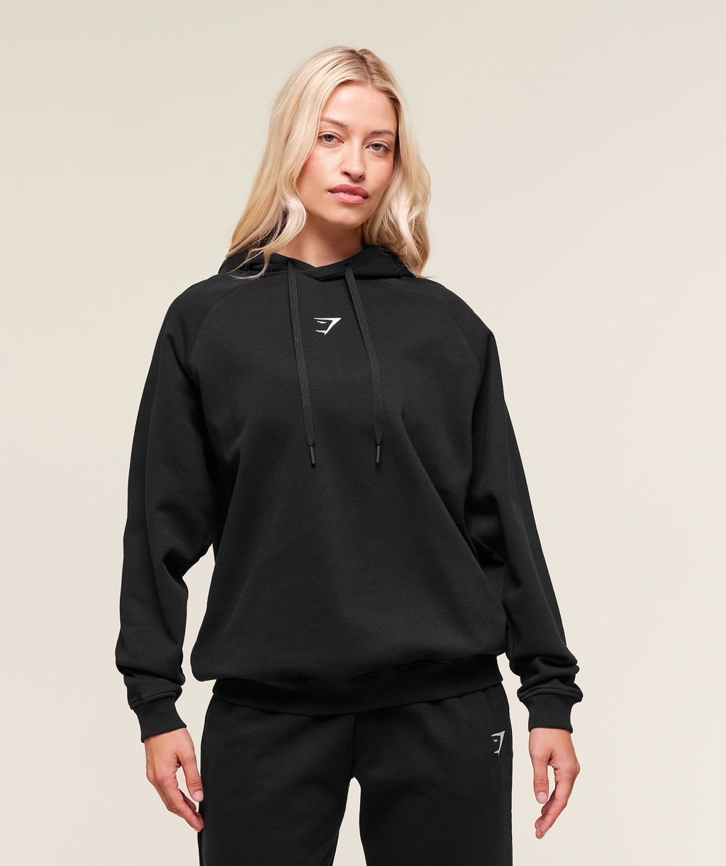 Training Oversized Fleece Hoodie - Black — imagem 1