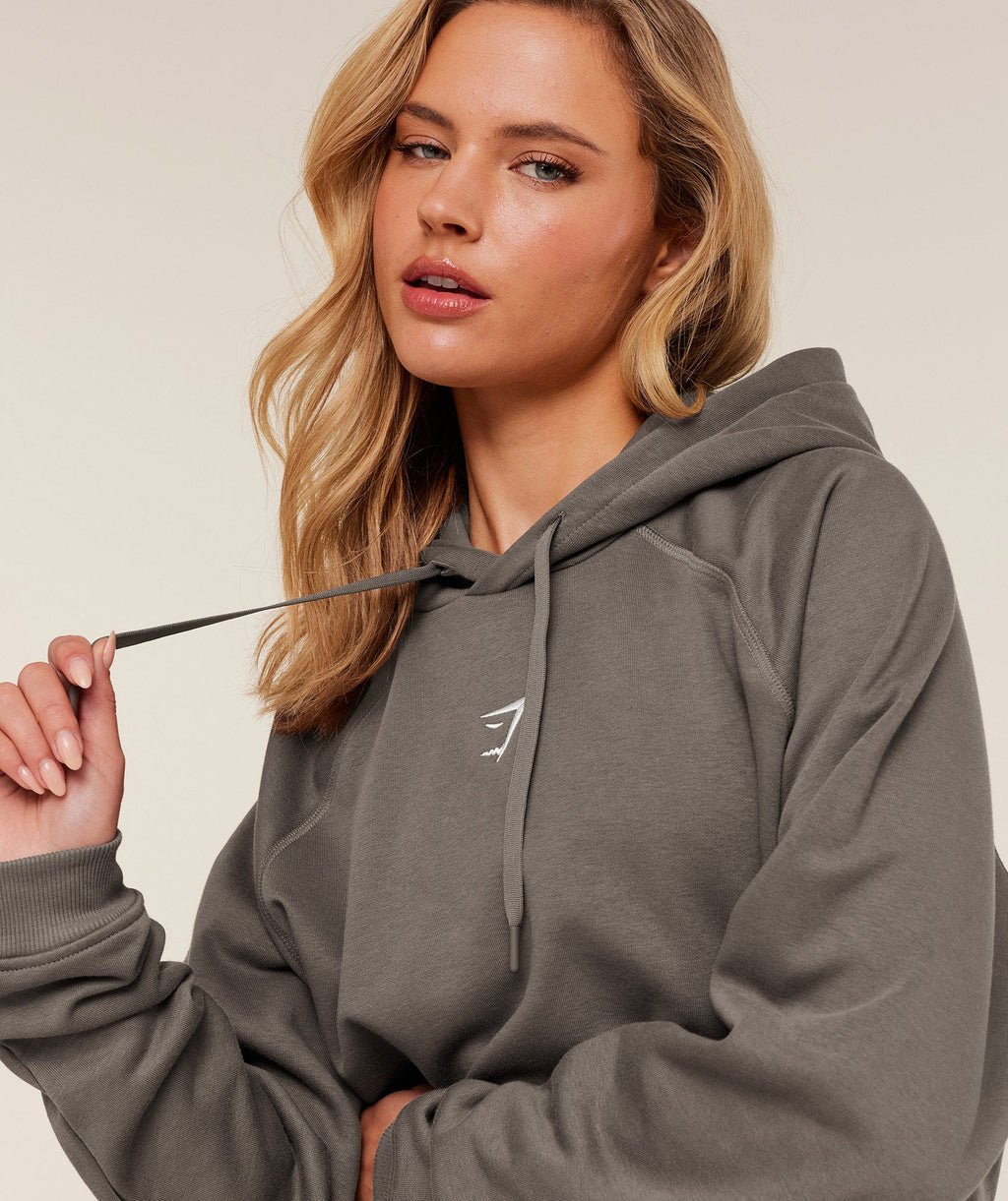 Training Oversized Fleece Hoodie - Cool Brown — imagem 5