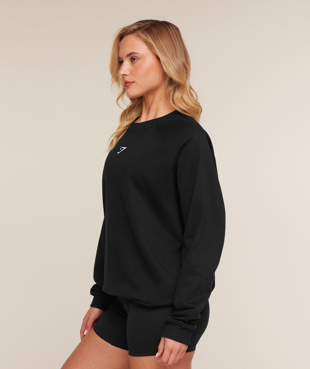 Training Oversized Fleece Sweatshirt - Black — imagem 3