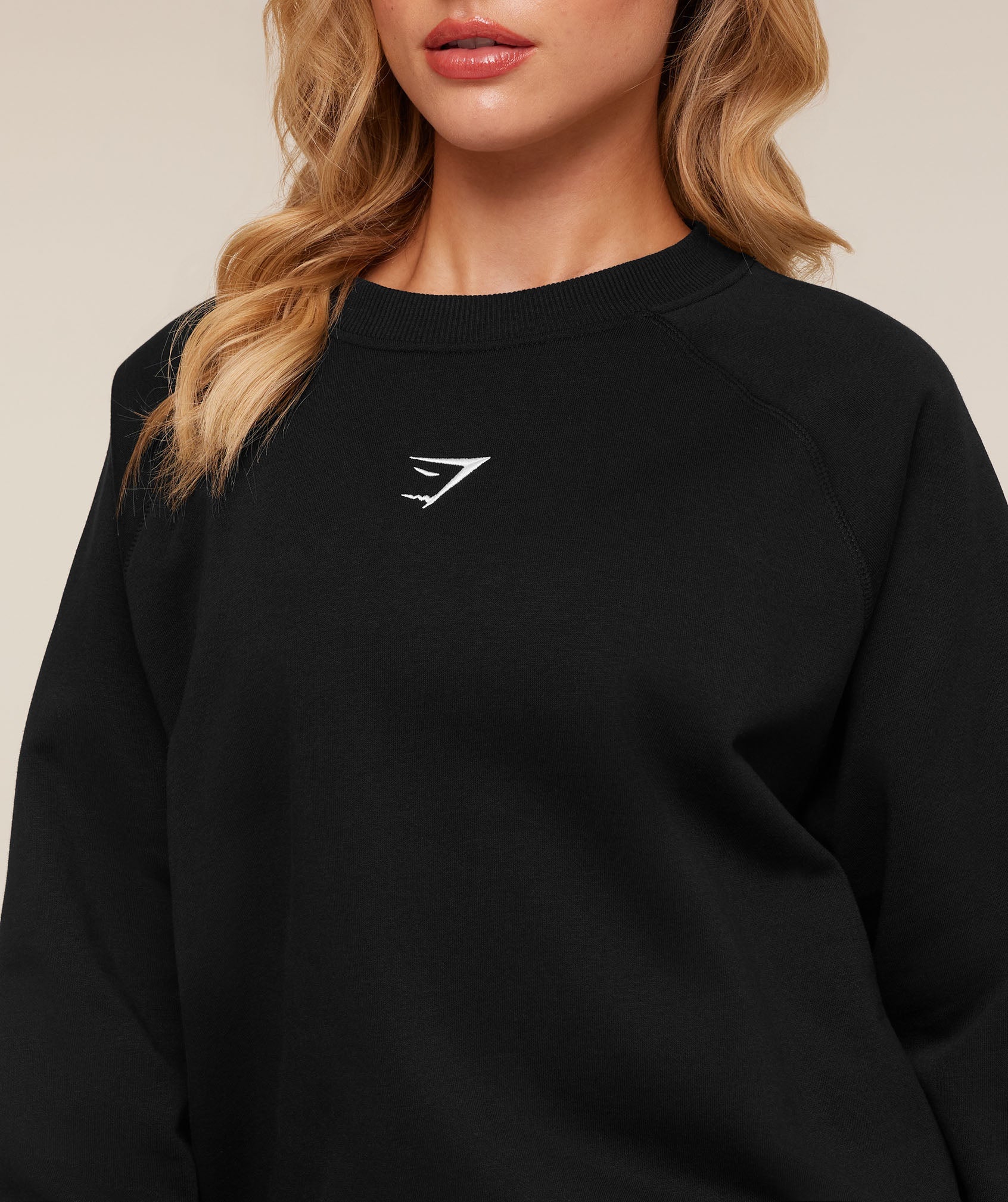 Training Oversized Fleece Sweatshirt - Black — imagem 4