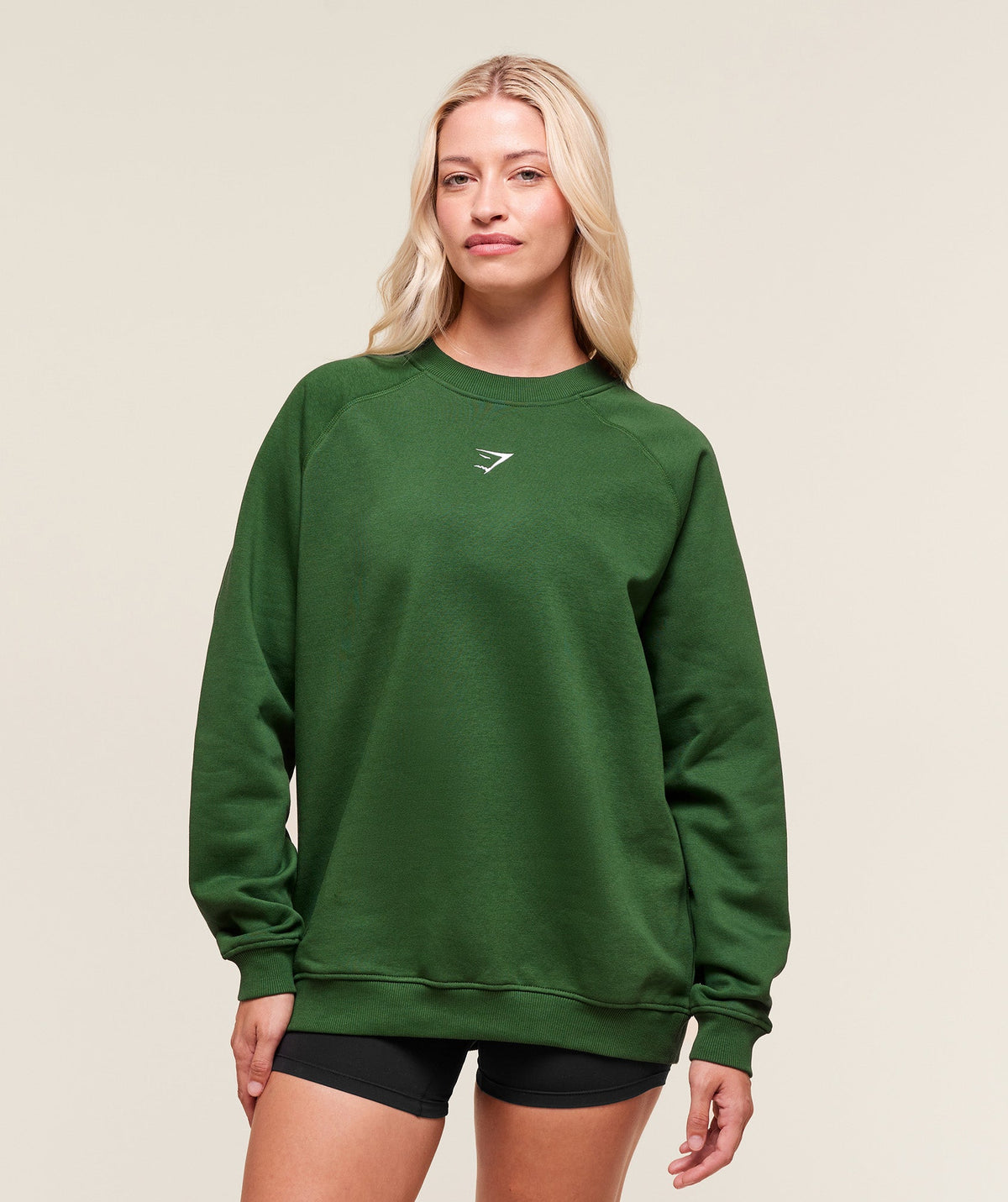 Training Oversized Fleece Sweatshirt - Athletic Green — imagem 1