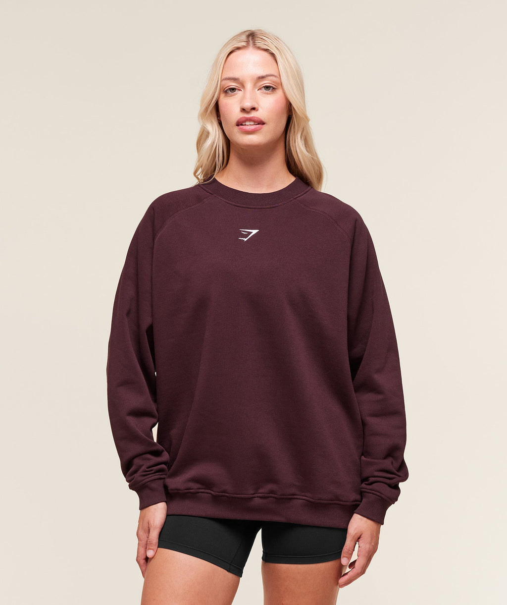 Training Oversized Fleece Sweatshirt - Cherry Purple — imagem 1