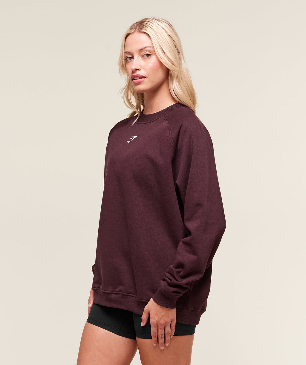 Training Oversized Fleece Sweatshirt - Cherry Purple — imagem 3
