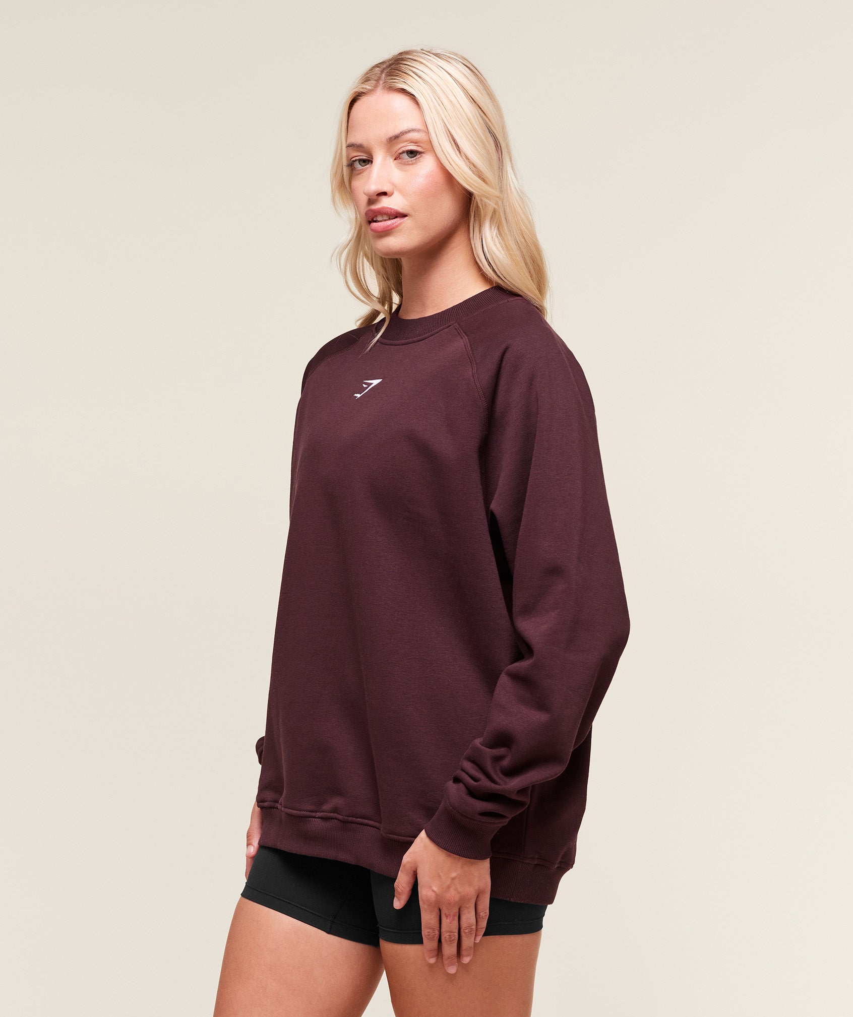 Training Oversized Fleece Sweatshirt - Cherry Purple — imagem 3