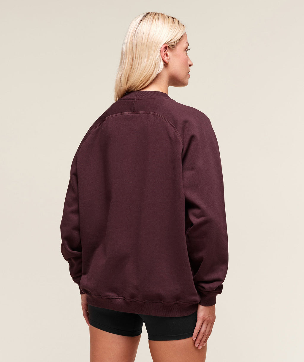 Training Oversized Fleece Sweatshirt - Cherry Purple — imagem 2