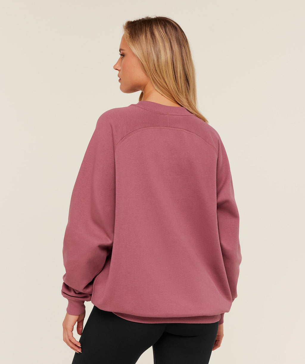 Training Oversized Fleece Sweatshirt - Reset Pink — imagem 2