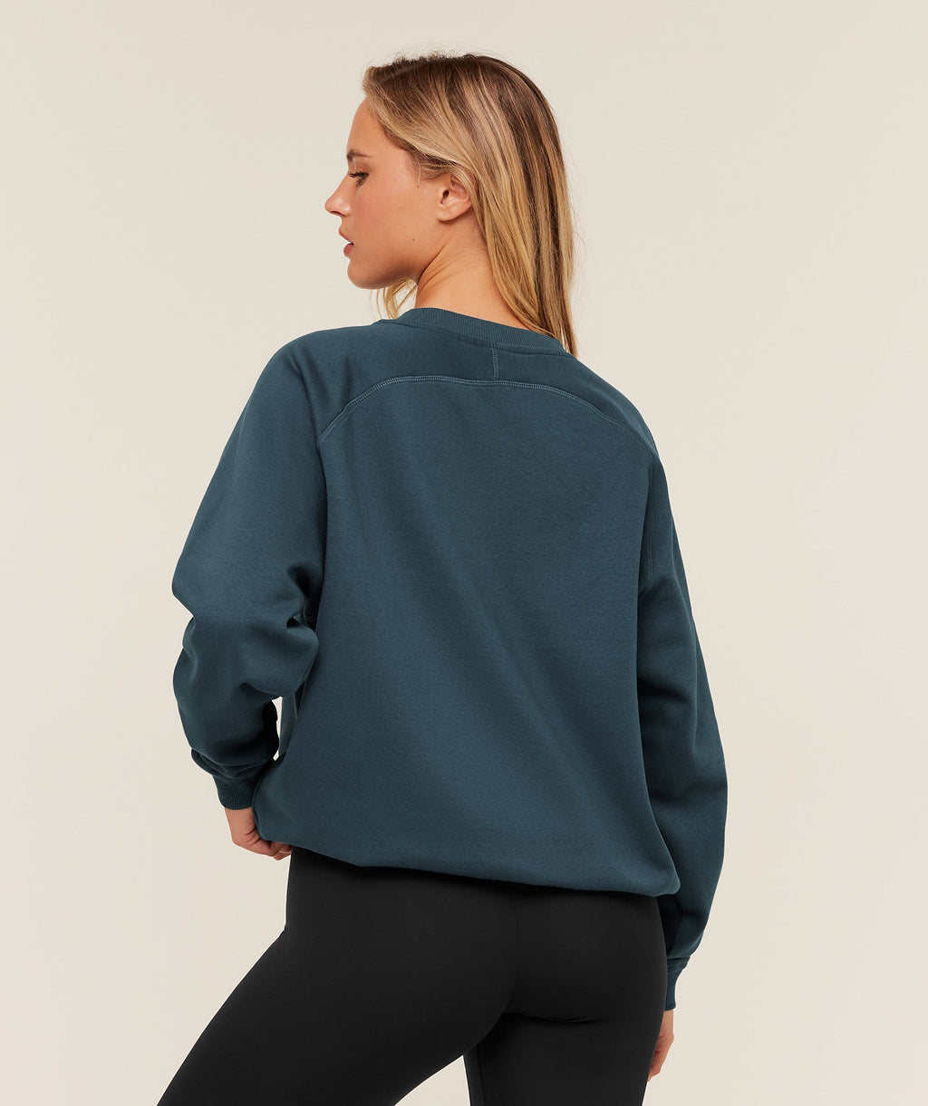 Training Oversized Fleece Sweatshirt - GS Stealth Blue — imagem 2