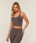 Training Cami Tank With Shelf - Cool Brown — imagem 1