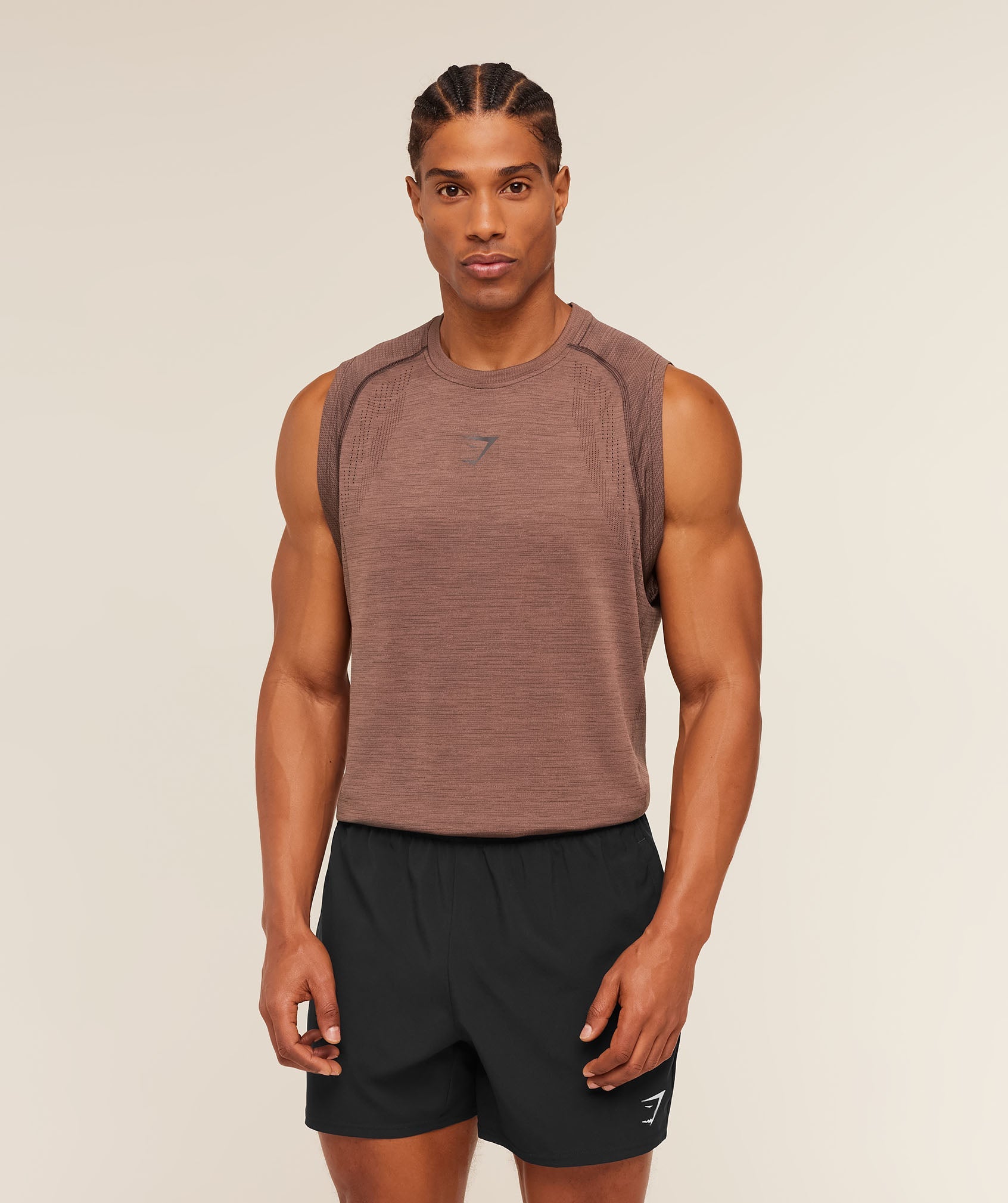 Versatile Seamless Tank - Taupe Brown/Cool Brown — imagem 1