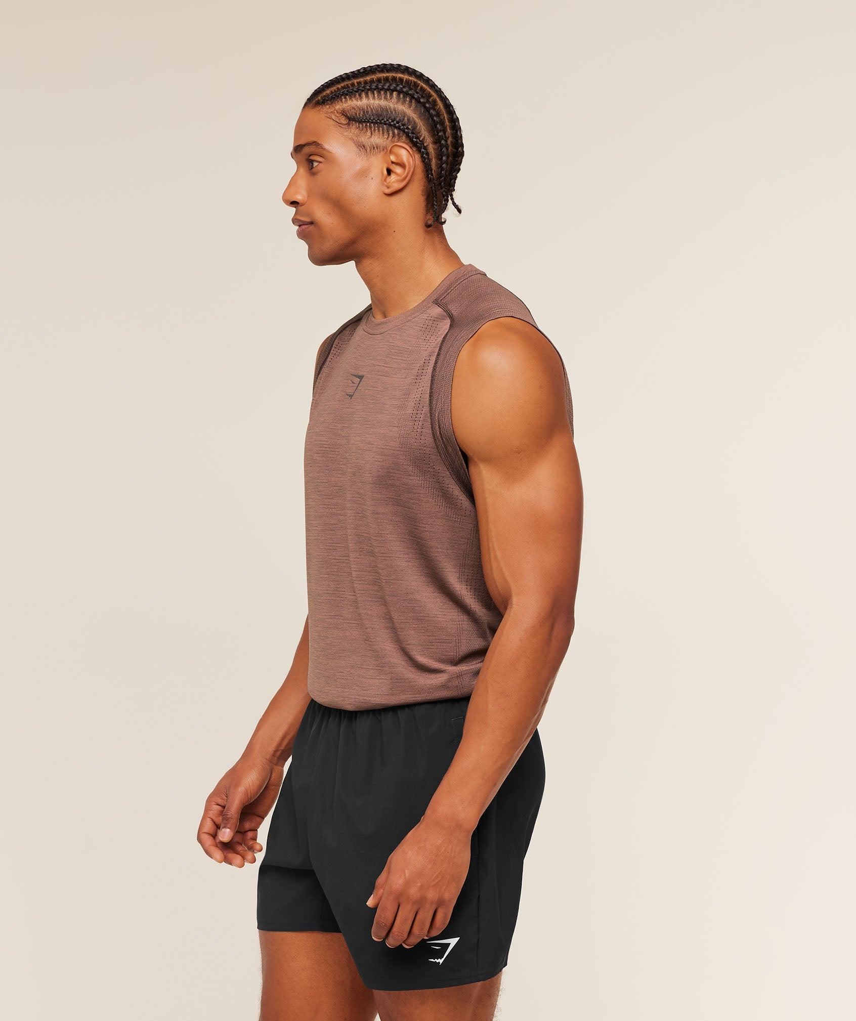 Versatile Seamless Tank - Taupe Brown/Cool Brown — imagem 3