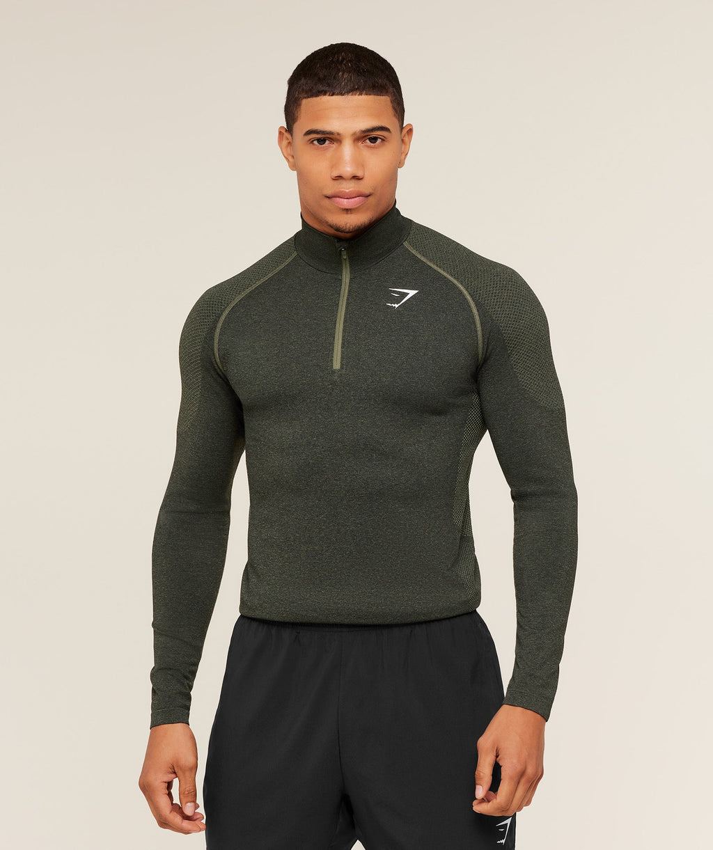 Vital 1/4 Zip - Core Olive/Black — imagem 1