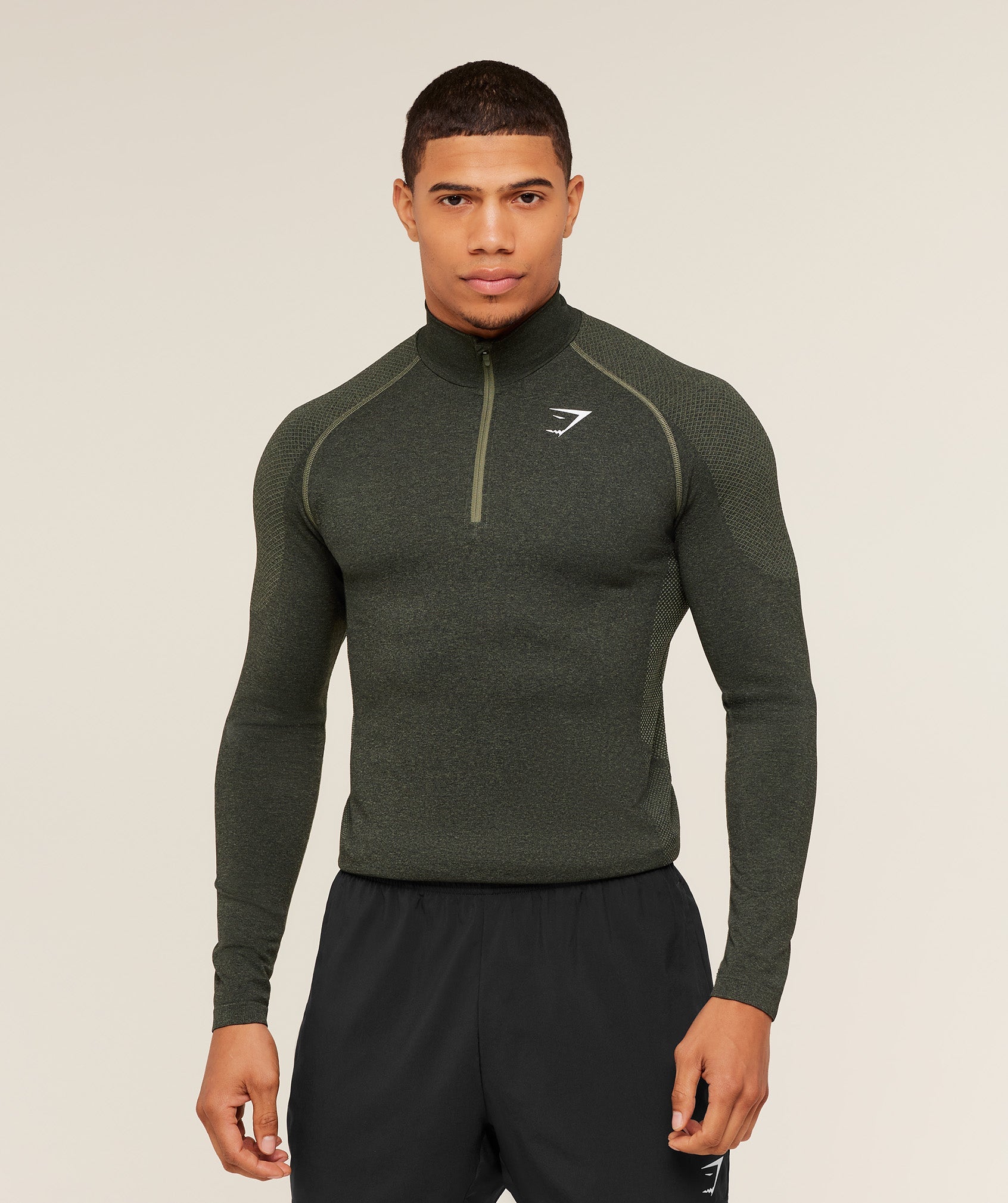Vital 1/4 Zip - Core Olive/Black — imagem 1