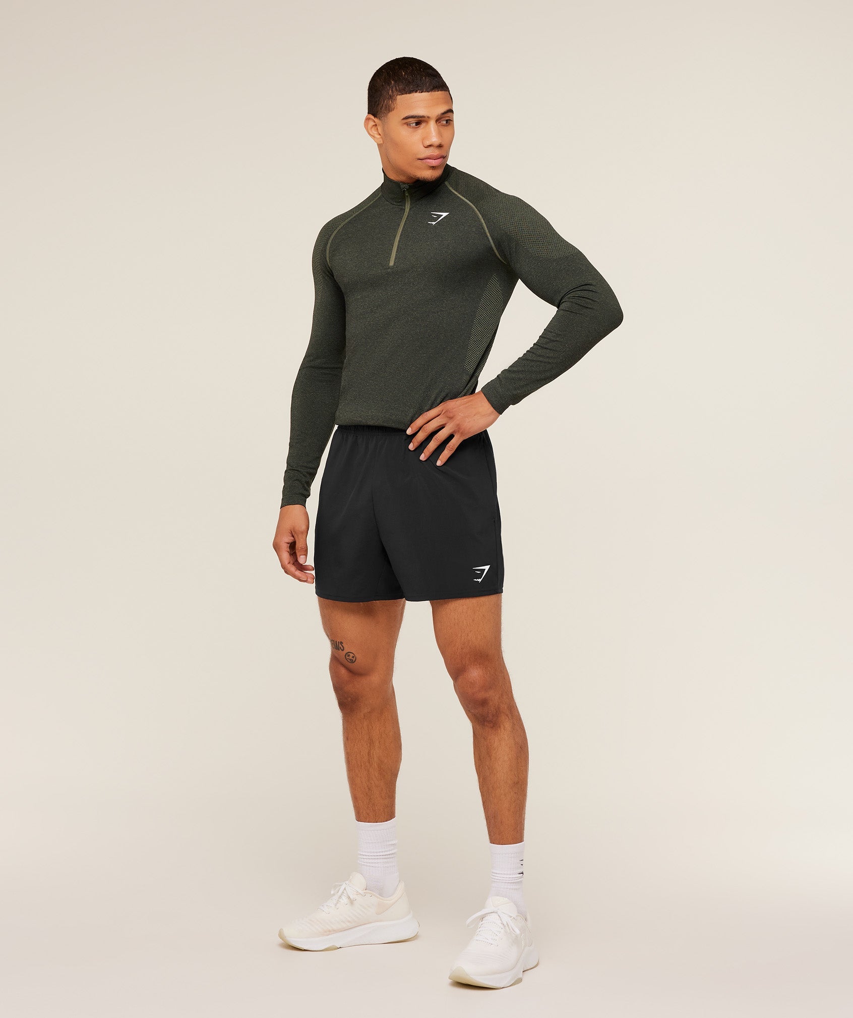 Vital 1/4 Zip - Core Olive/Black — imagem 4