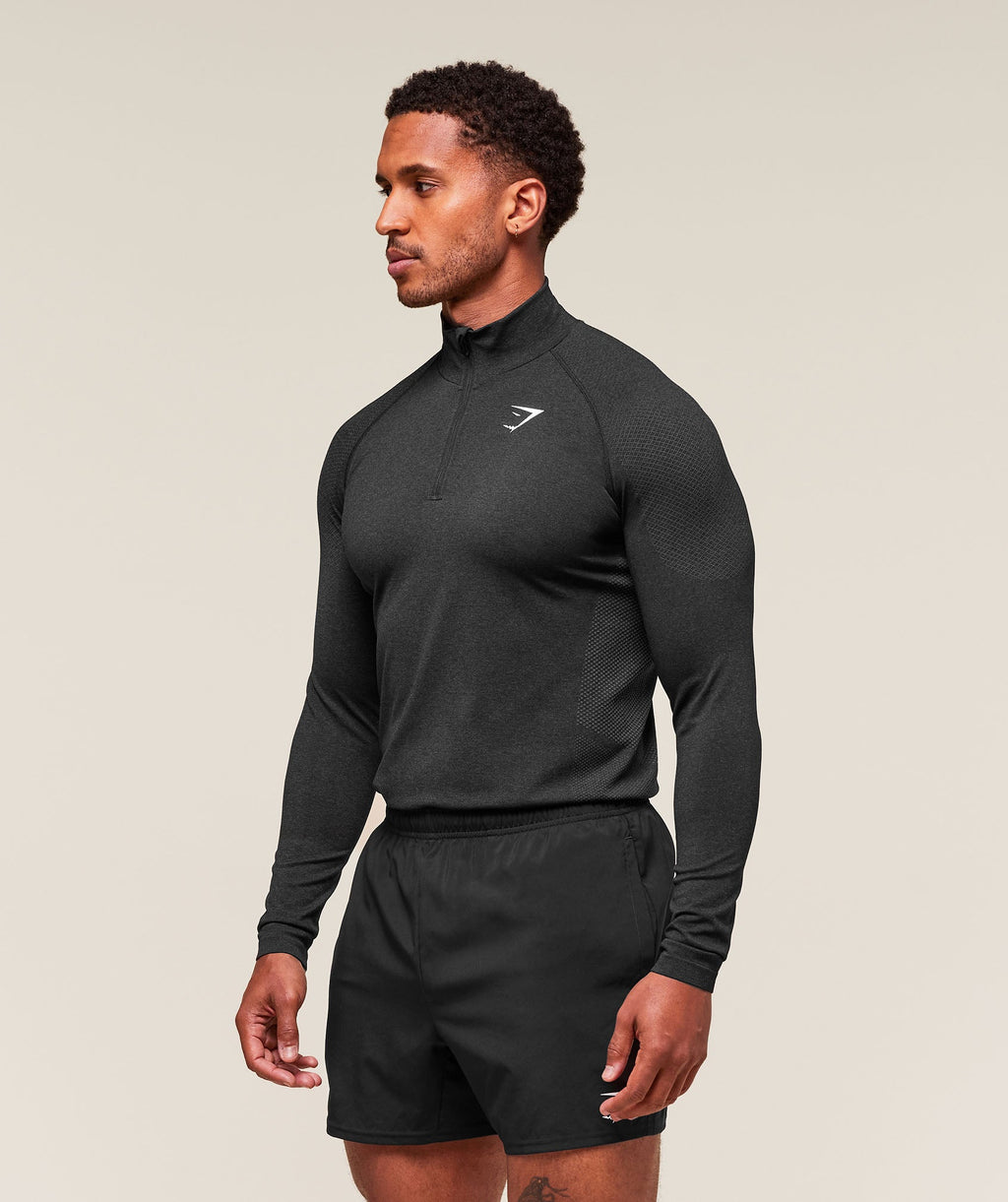 Vital 1/4 Zip - Black/Silhouette Grey — imagem 2