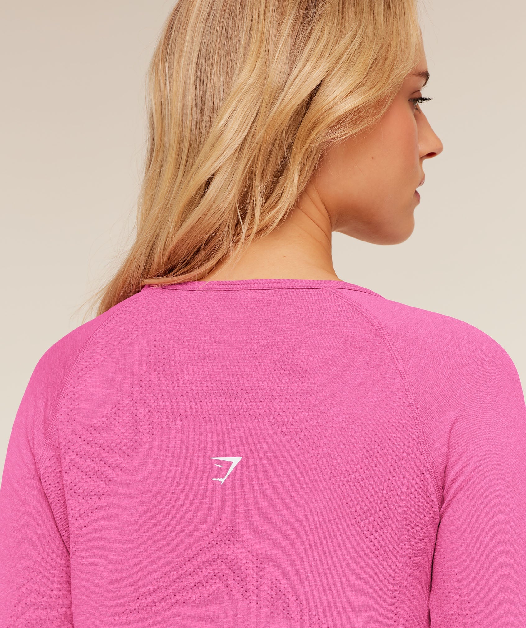 Vital Seamless Light Long Sleeve Top - Super-Set Pink/Marl — imagem 7