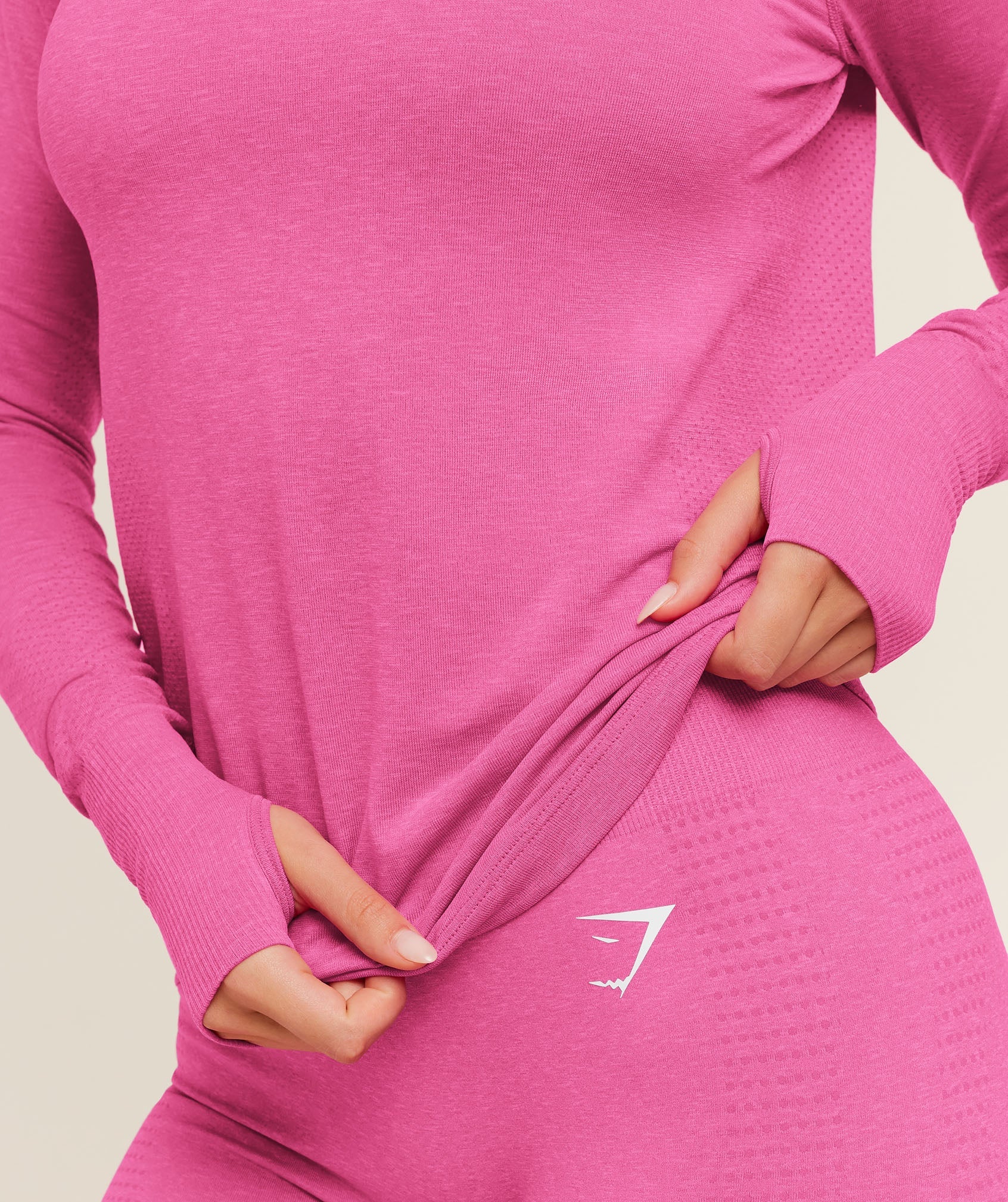 Vital Seamless Light Long Sleeve Top - Super-Set Pink/Marl — imagem 6