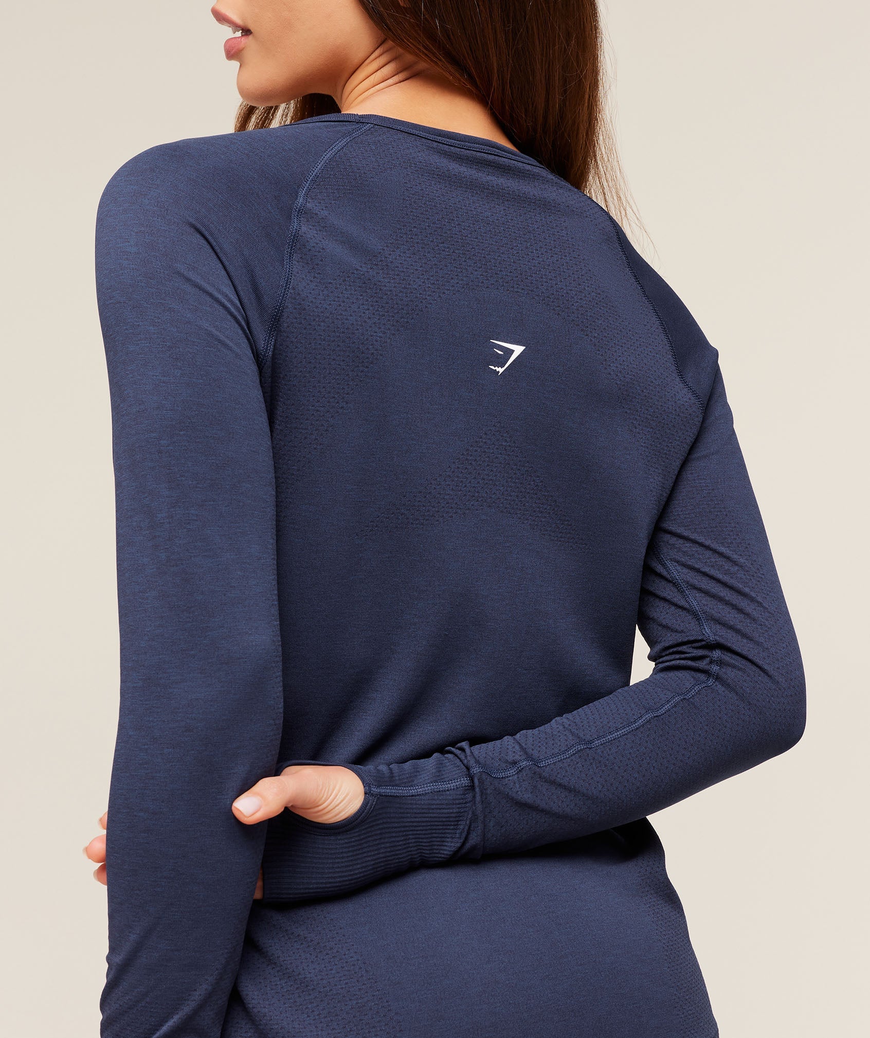 Vital Seamless Light Long Sleeve Top - Heavy Blue/ Marl — imagem 6