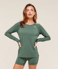 Vital Seamless Light Long Sleeve Top - Obsidian Green Marl — imagem 1