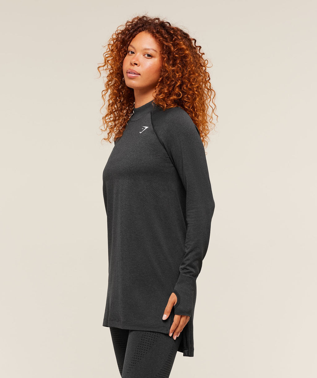 Vital Long Line Top - Black Marl — imagem 3