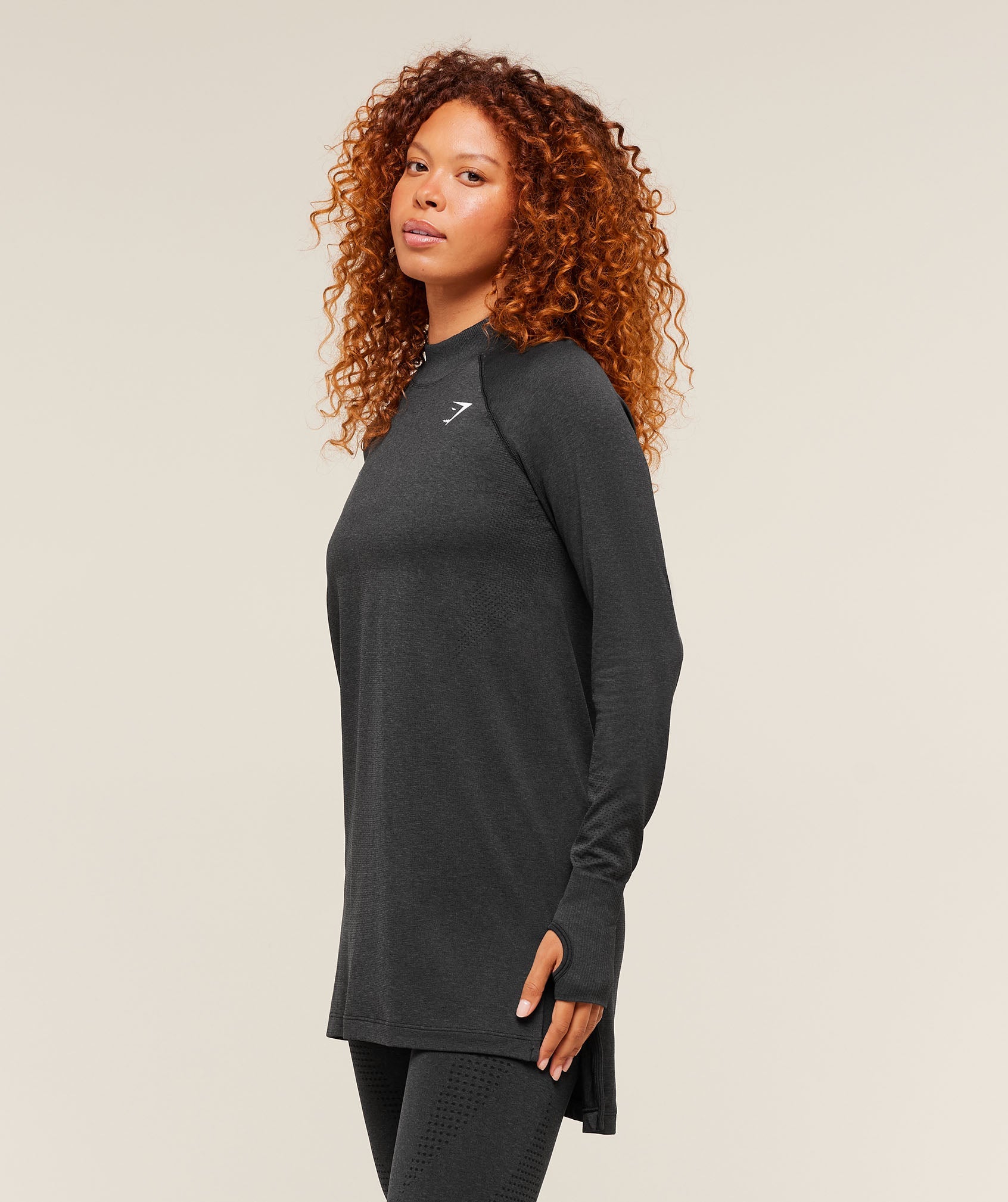 Vital Long Line Top - Black Marl — imagem 3