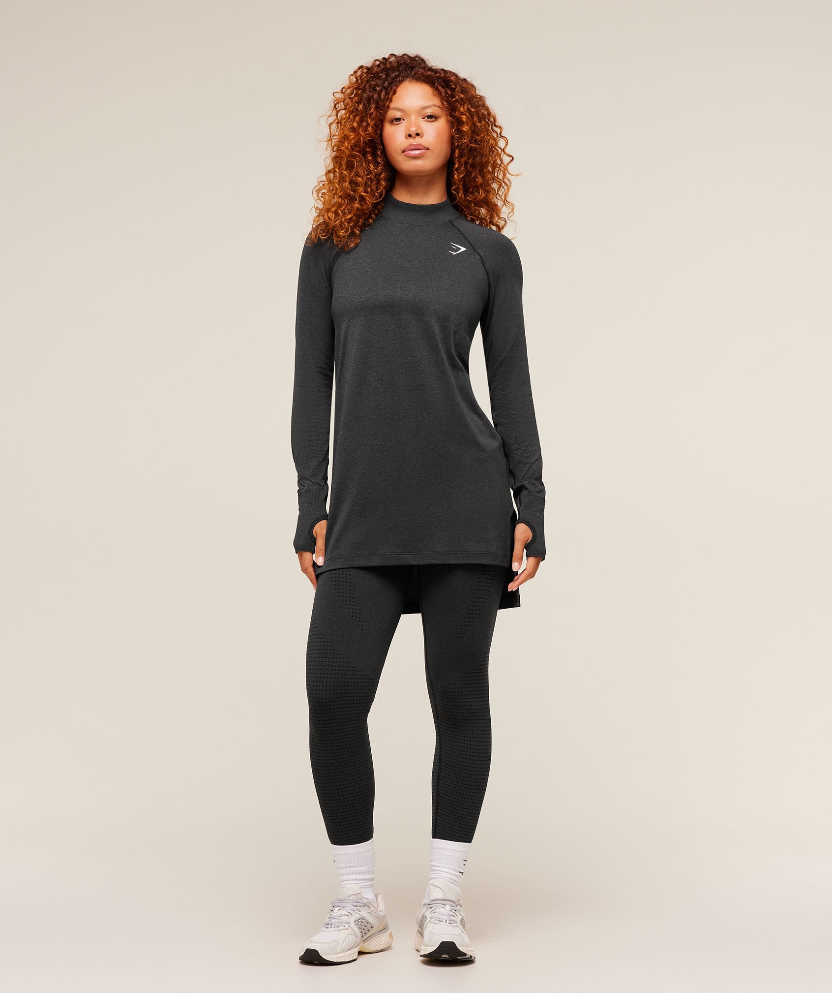 Vital Long Line Top - Black Marl — imagem 4