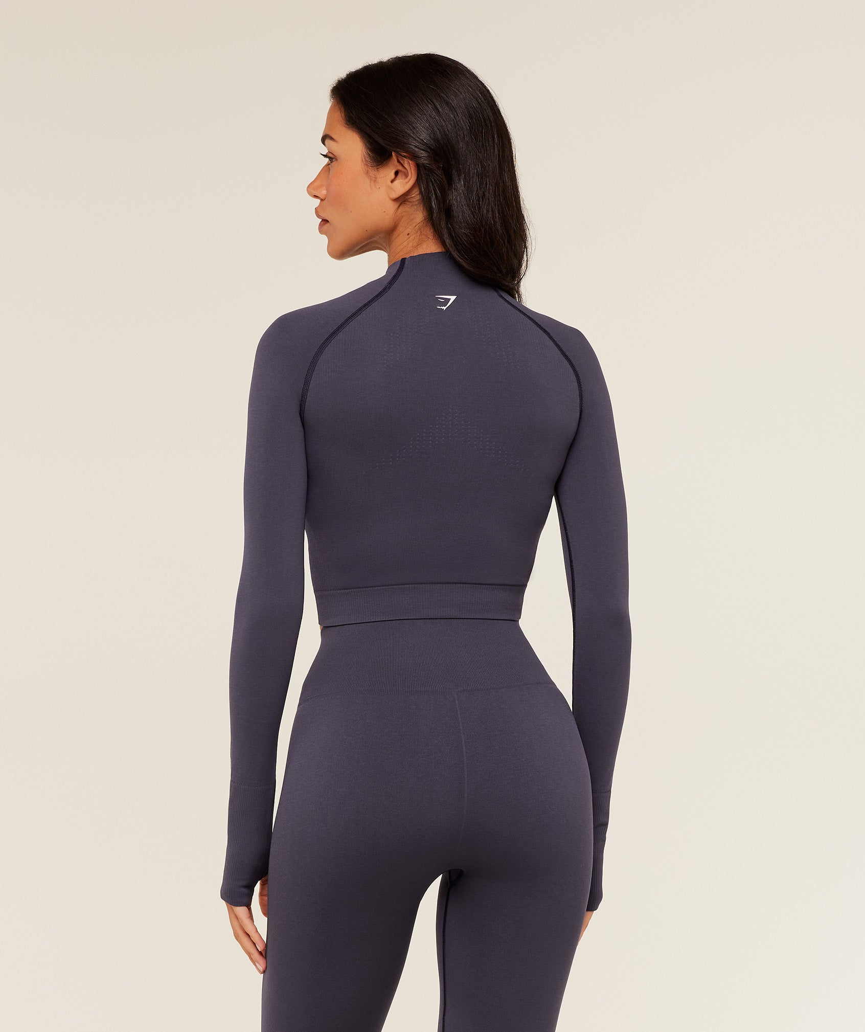 Vital Seamless Midi Zip 2.0 Pullover - Midnight Purple/Marl — imagem 2