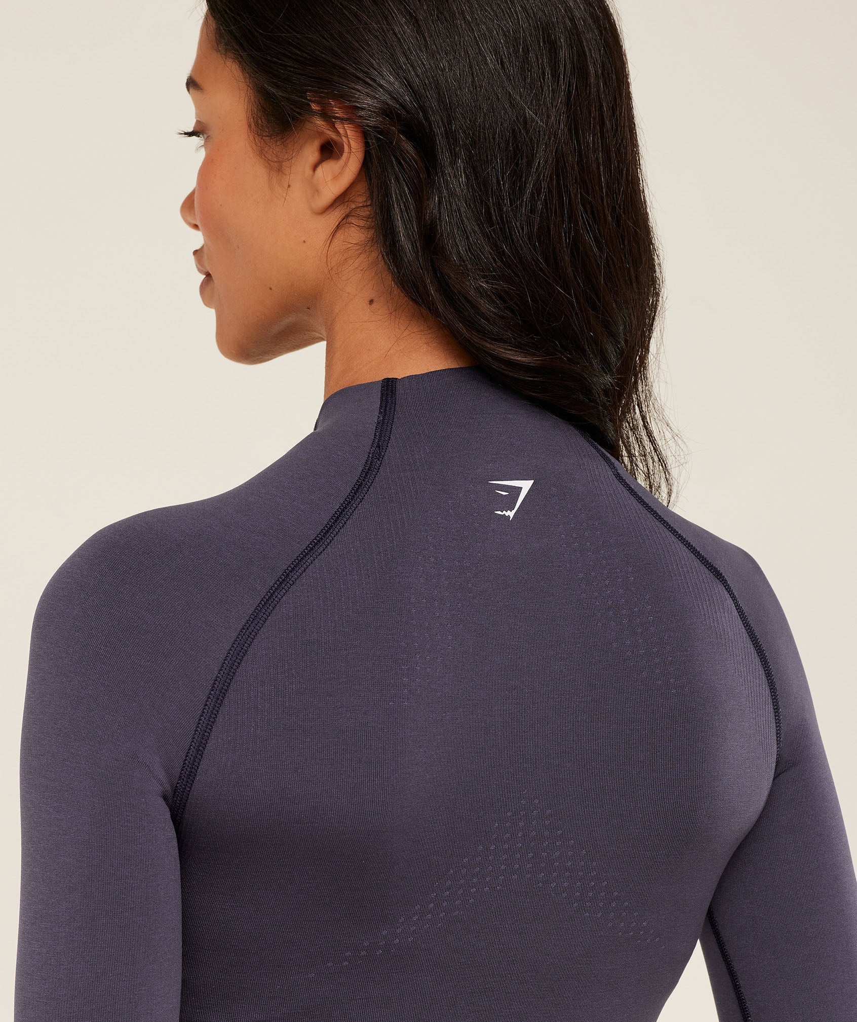 Vital Seamless Midi Zip 2.0 Pullover - Midnight Purple/Marl — imagem 6
