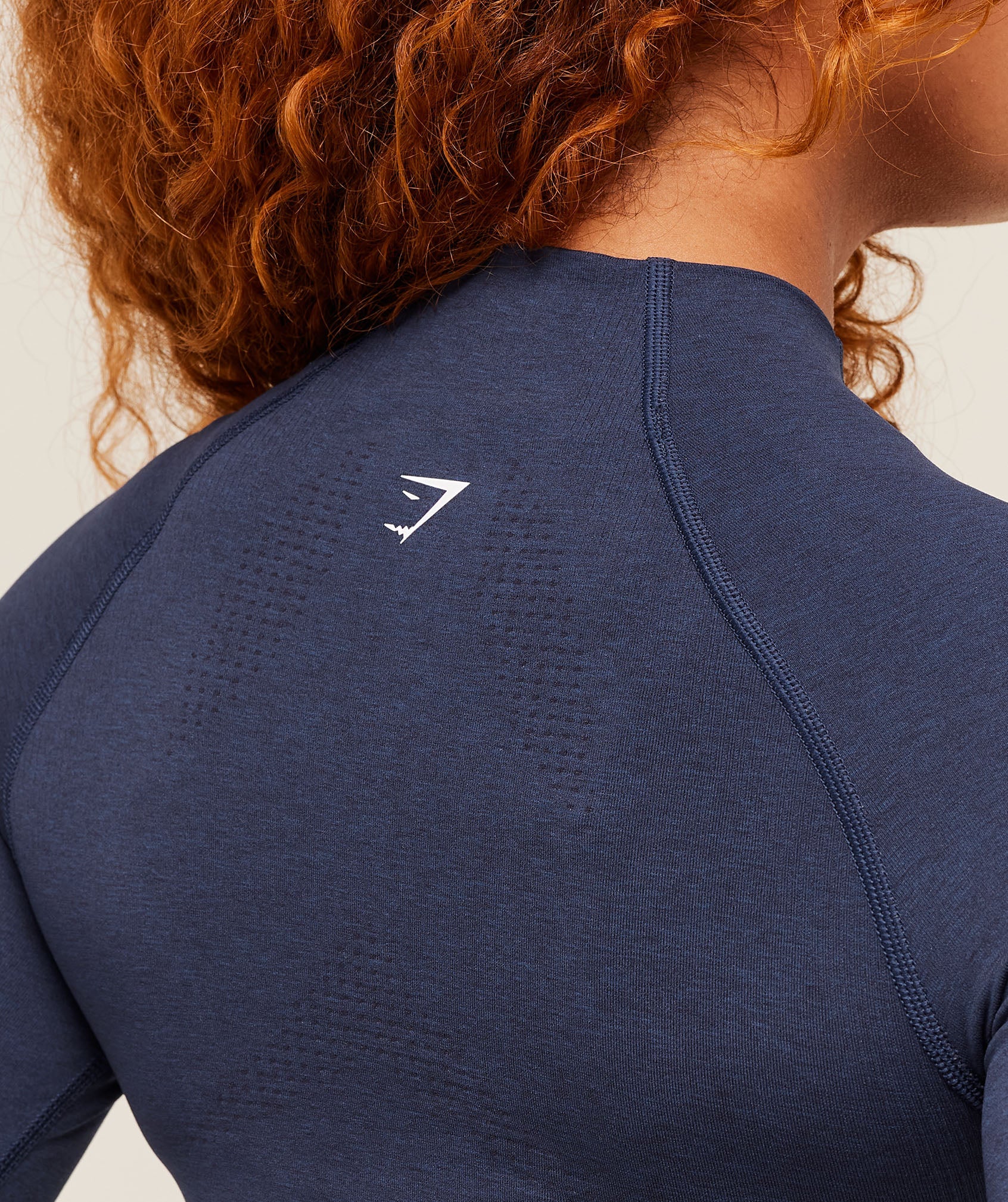 Vital Seamless Midi Zip 2.0 Pullover - Heavy Blue Marl — imagem 6