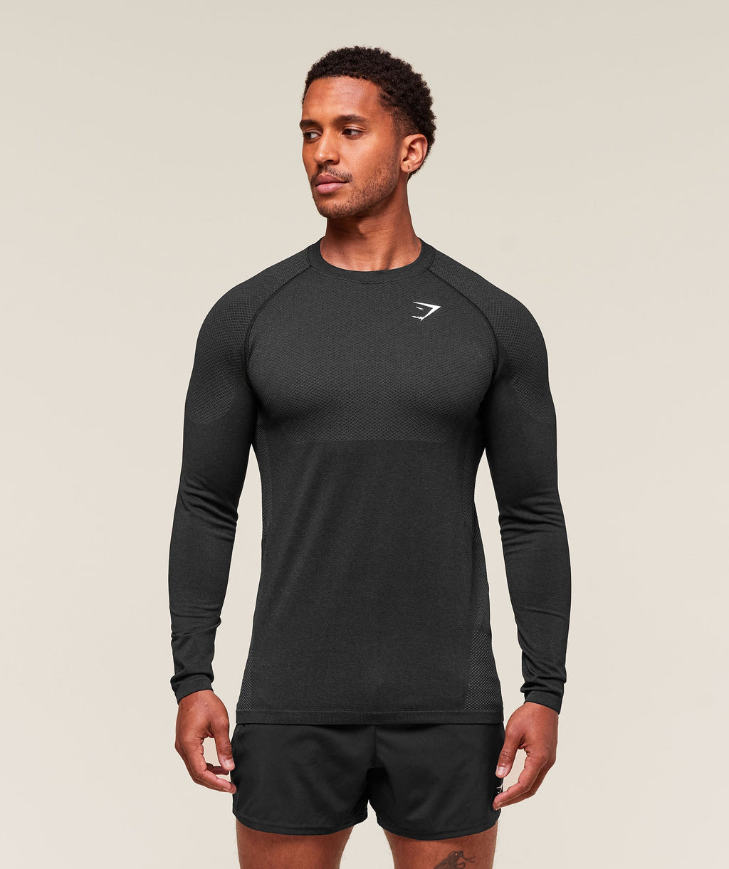 Vital Long Sleeve T-Shirt - Black/Silhouette Grey — imagem 1