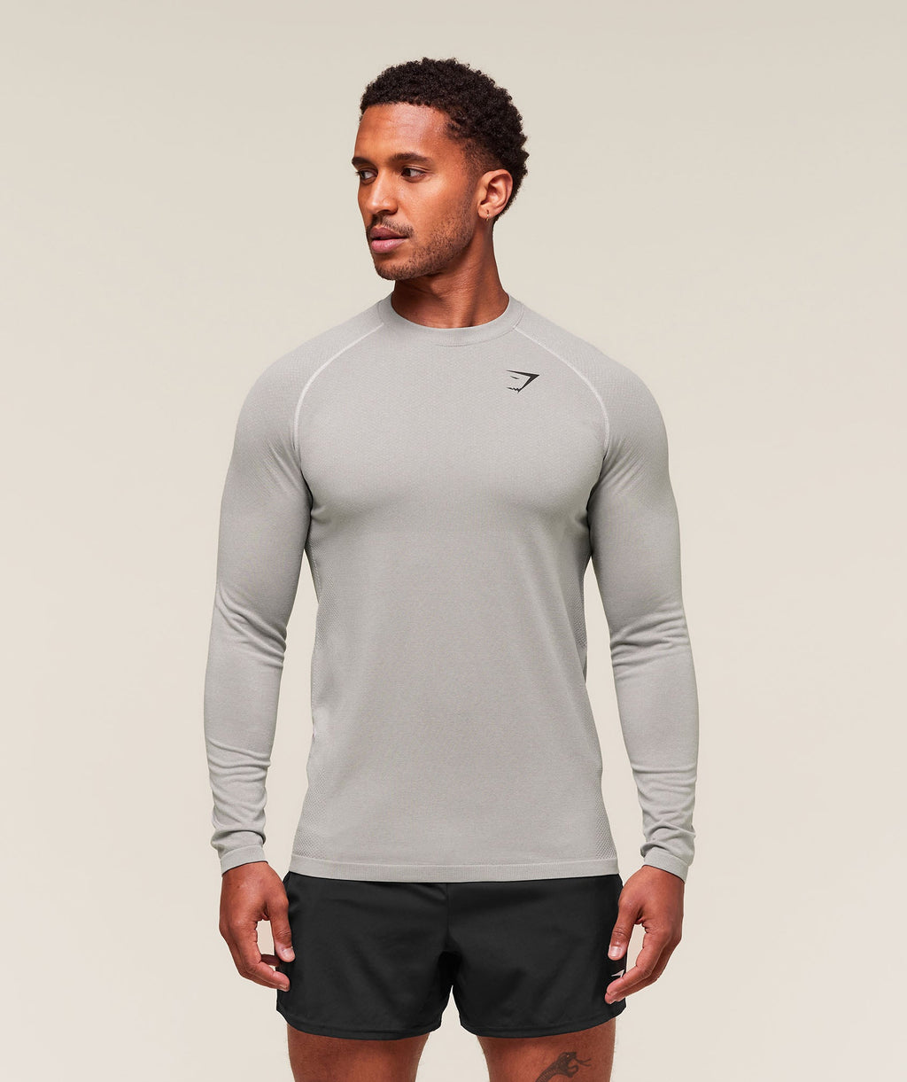 Vital Long Sleeve T-Shirt - Light Grey/Smokey Grey — imagem 1