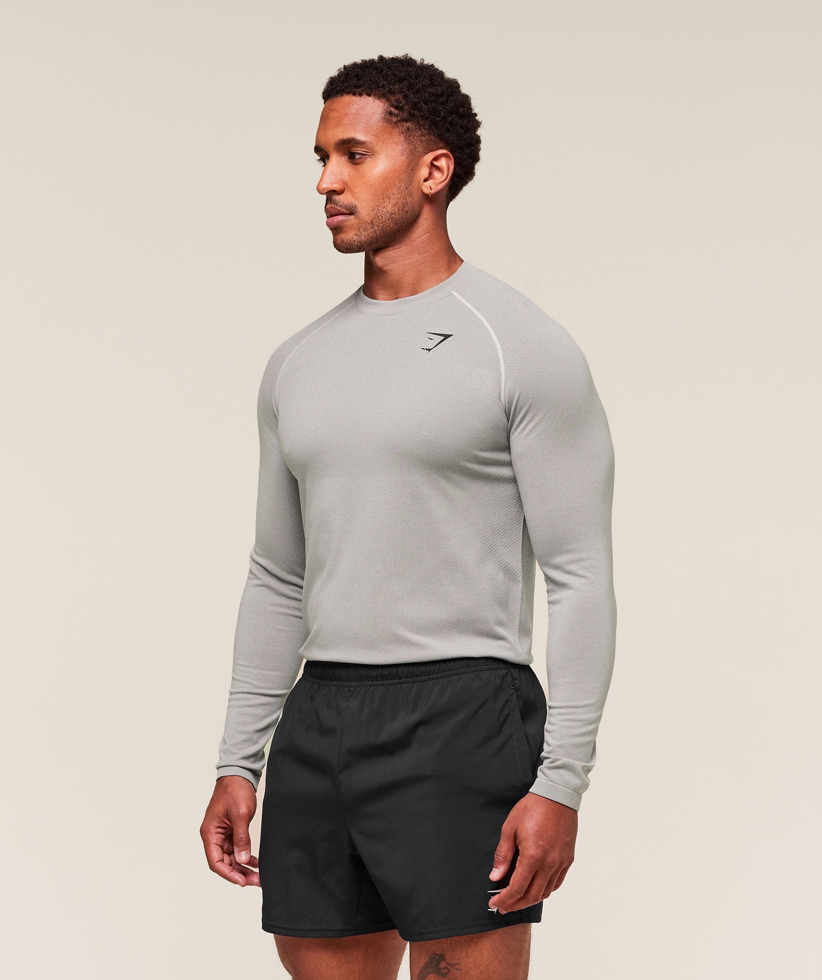 Vital Long Sleeve T-Shirt - Light Grey/Smokey Grey — imagem 3