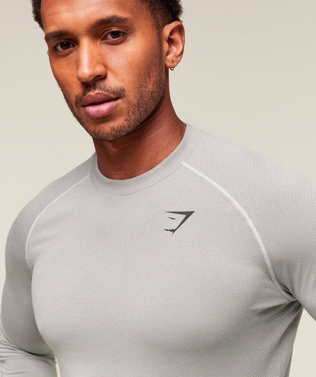 Vital Long Sleeve T-Shirt - Light Grey/Smokey Grey — imagem 4