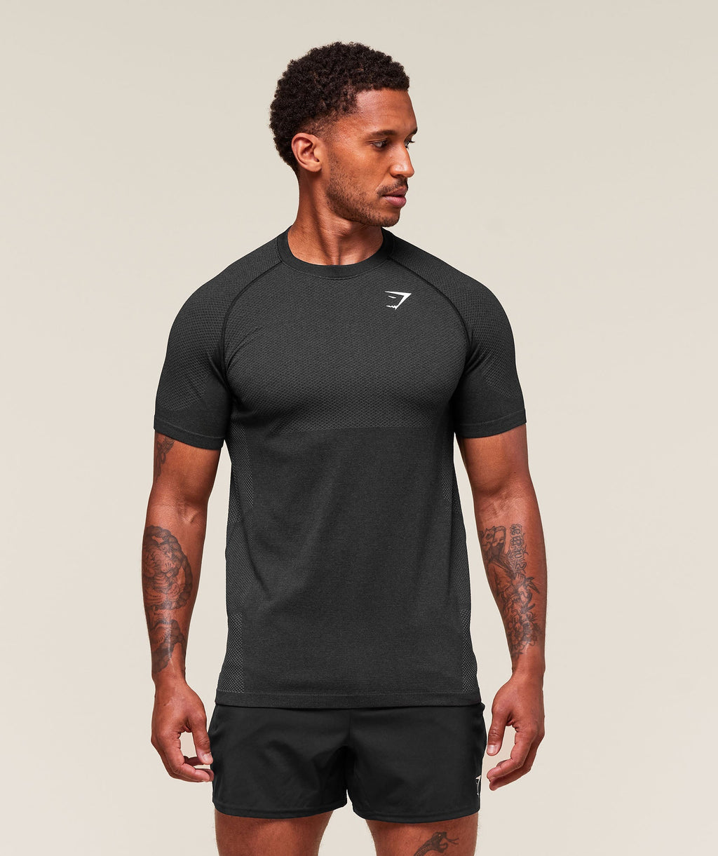 Vital Seamless T-Shirt - Black/Silhouette Grey — imagem 1